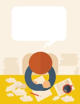 Writer taking notes Stock Illustration