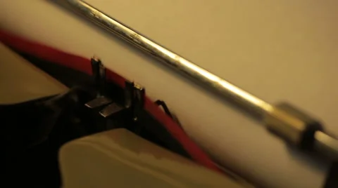 Writer use nostalgic typewriter for her storybook Stock Footage 60642392