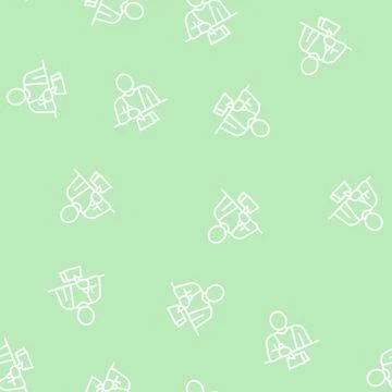 Writer writing article line seamless pattern Illustrazione stock