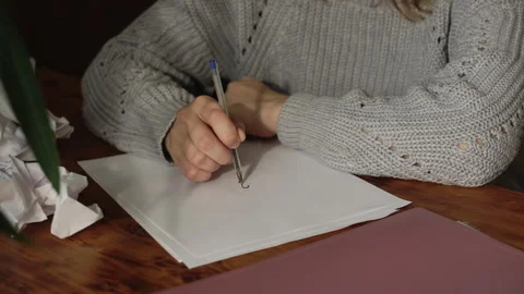 Writer's block or creative crisis. Stock Footage 257553868