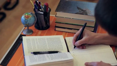 Writes the data from the book to the notebook. Stock Footage 83613031