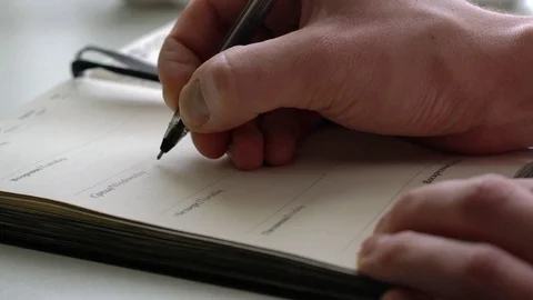 Writes an entry in the diary Video stock 76441400