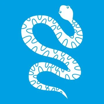 Writhing snake icon white Stockillustratie