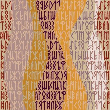 Writing ancient background. Old Gothic seamless texture. Stock Illustration