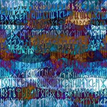 Writing ancient background. Old Gothic seamless texture. Illustrazione stock