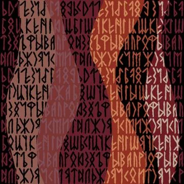 Writing ancient background. Old Gothic seamless texture. イラスト素材