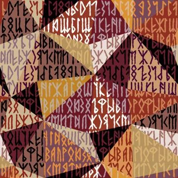 Writing ancient background. Old Gothic seamless texture. Stock Illustration