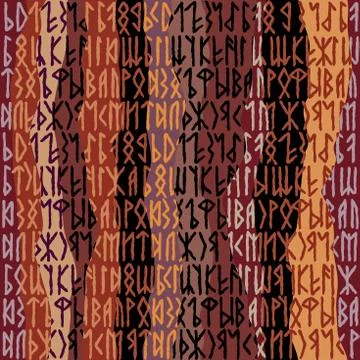 Writing ancient background. Old Gothic seamless texture. Illustrazione stock