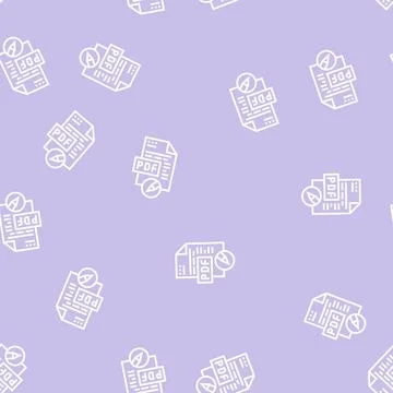 Writing and editing pdf file line seamless pattern Stock Illustration