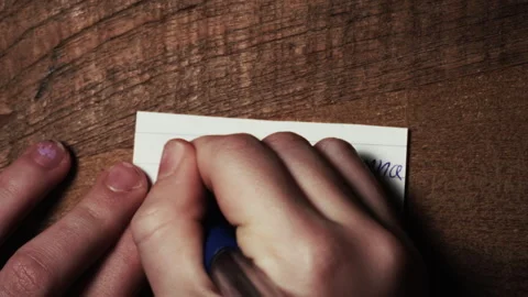 Writing with ballpoint pen Stock Footage 302001640