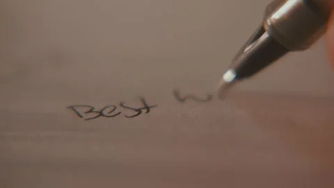 Writing Best Wishes 動画素材 284984445