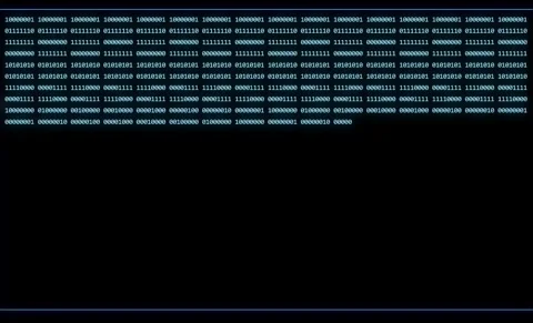 Writing binary code numbers zero and one. Machine learning alghoritm Stock Footage 305514817