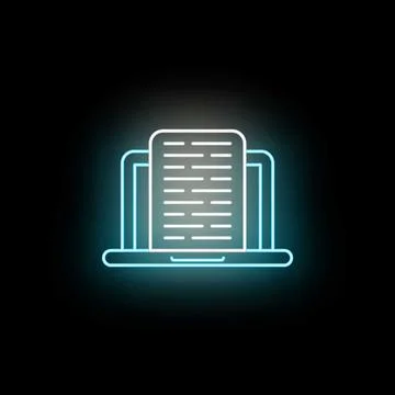 Writing blog content online using a laptop icon イラスト素材
