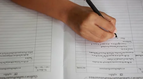 Writing book Stock Footage 42498153