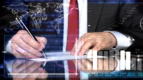 Writing Business Data Stock Footage 200159312