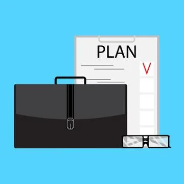 Writing business plan Stock Illustration