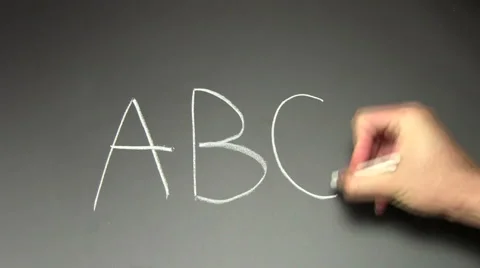 Writing on chalkboard ABC - HD Stock Footage 5299375