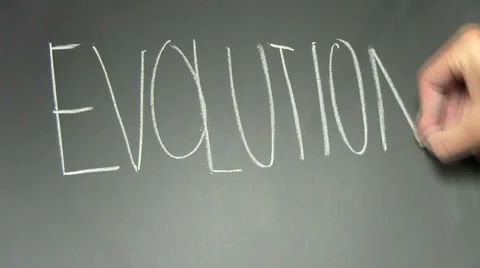 Writing on chalkboard EVOLUTION - HD Stock Footage 5299532