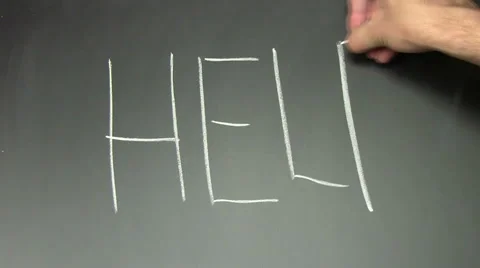Writing on chalkboard HELP - HD Stock Footage 5299568