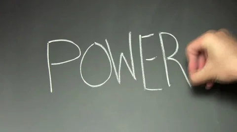 Writing on chalkboard POWER - HD Stock Footage 5306517