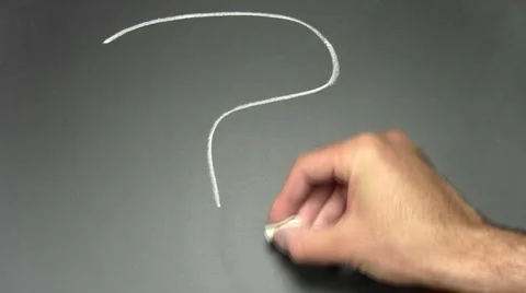 Writing on chalkboard QUESTION MARK - HD Stock Footage 5307848
