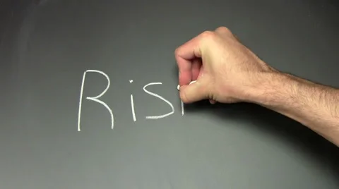 Writing on chalkboard RISK - HD Stock-Footage 5308486