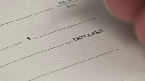 Writing check close-up V2 - HD  스톡 동영상 504998