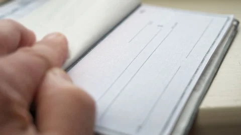 Writing A Check Stock Footage 126934963