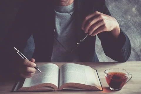 Writing a check Stock Photos