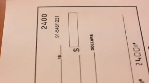 Writing Cheque Stock Footage 22478951