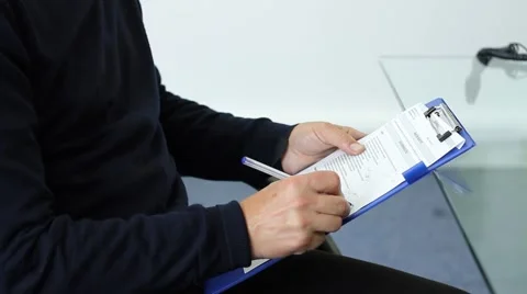 Writing On Clipboard Vídeo Stock 53871276