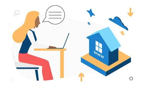 Writing code for Internet sites, software development, server moderation. Stock Illustration