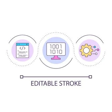 Writing code loop concept icon 스톡 일러스트