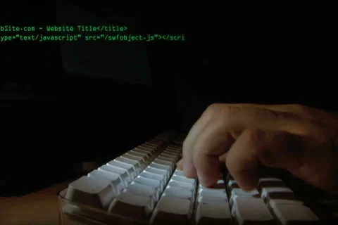 Writing Code NTSC Stock Footage 25879248