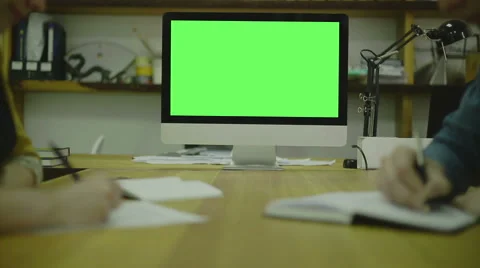 Writing code for on paper. view1. Screen For Mock Up Video stock 53836435