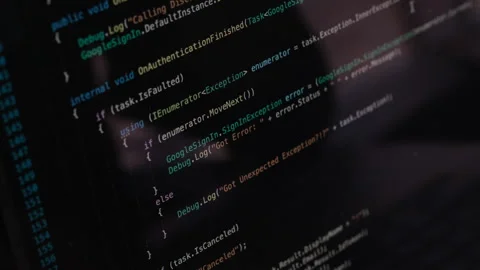 Writing code, software development, screen close up 스톡 동영상 259213345