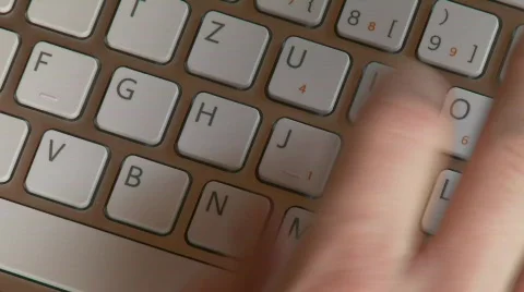 Writing On A Computer Stock Footage 660561