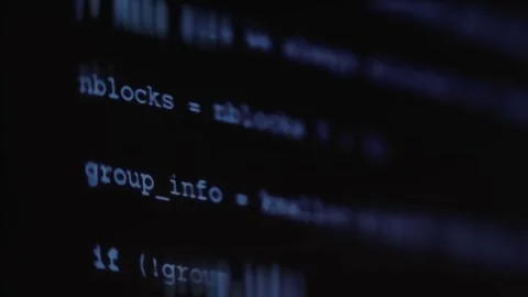 Writing computer hacking code, macro view Stock Footage 292448560