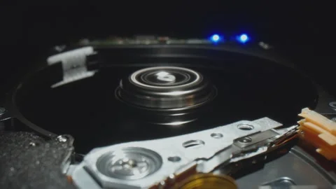 Writing data to hard disk Video stock 297495384