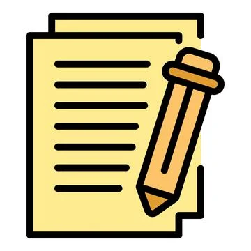 Writing data icon vector flat Stockillustratie