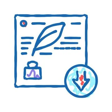 Writing description color icon vector sign illustration Stock Illustration
