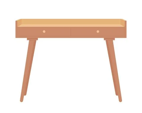 Writing desk isolated on white background Stock Illustration
