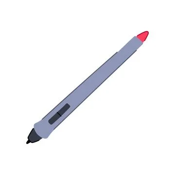 Writing digital pen cartoon vector illustration Illustrazione stock
