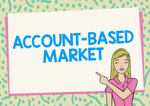 Writing displaying text Account Based Market. Internet Concept resources target Stock Illustration