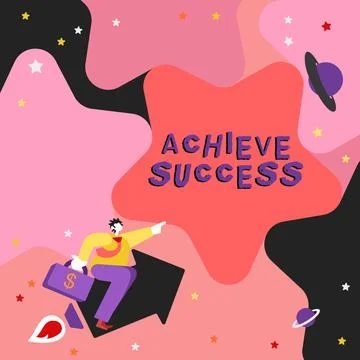 Writing displaying text Achieve Success. Business showcase search for potential Illustrazione stock