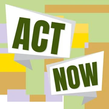 Writing displaying text Act Now. Business idea do not hesitate and start working 스톡 일러스트