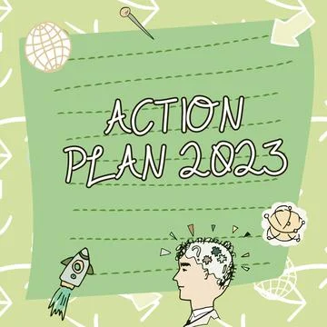 Writing displaying text Action Plan 2023, Business approach to do list contai Illustration
