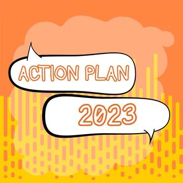 Writing displaying text Action Plan 2023. Conceptual photo to do list contain Illustration