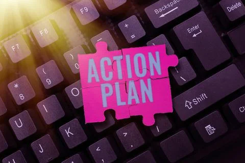 Writing displaying text Action Plan. Conceptual photo proposed strategy or Stock Photos