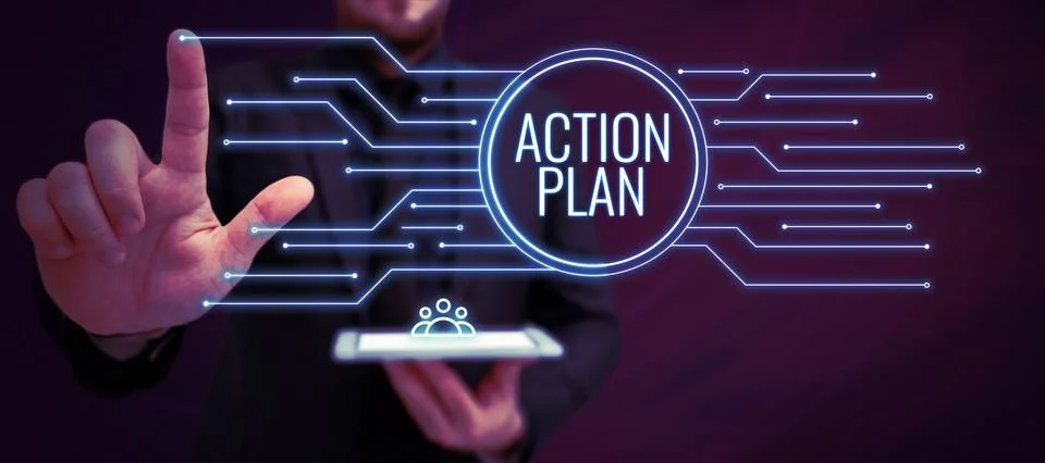 Writing displaying text Action Plan. Internet Concept list of things or schedule Stock Photos